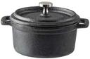Tablecraft Cast Iron Cocotte with Lid and Stainless Steel Knob, 8 Ounce Capacity
