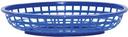 Tablecraft High Density Polyethylene Royal Blue Classic Oval Basket, 9.375 x 6 x 1.875 inch -- 36 per case