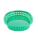 Tablecraft Plastic Green Oval Chicago Basket, 10.5 x 7 x 1.5 inch -- 36 per case