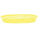 Tablecraft Plastic Yellow Oval Chicago Basket, 10.5 x 7 x 1.5 inch -- 36 per case