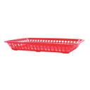 Tablecraft Red Mas Grande Rectangular Basket, 11.75 x 8.5 x 1.5 inch -- 36 per case