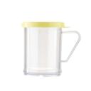 Tablecraft Plastic Dredge with Yellow Cheese Lid, 10 Ounce Capacity -- 12 per case
