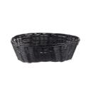 Tablecraft Black Oval Handwoven Basket, 10 x 6.5 x 3 inch -- 12 per case