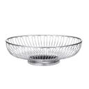 Tablecraft Chrome Plated Chalet Oval Serving Basket, 10.63 x 8.5 x 3.2 inch