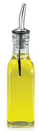 Tablecraft Oil and Vinegar Bottle with Stainless Steel Pourer, 6 Ounce -- 12 per case.