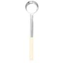 Tablecraft Stainless Steel Solid One Piece Spoonout with Beige Handle, 3 Ounce Capacity