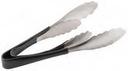 Tablecraft Anti Microbial Black Vinyl Coated Stainless Steel Tong, 6 inch