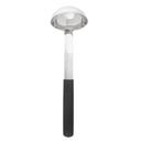 Tablecraft Antimicrobial Black Vinyl Coated Stainless Steel 3 Ounce Ladle with 9 inch Handle, 3.25 x 2.875 x 10.375 inch