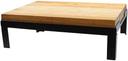Tablecraft Black Powder Coated Frame Riser with Wood Butcher Block Top, 18.5 x 12.5 x 6.5 inch