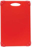 Tablecraft Polypropylene Red Grippy Cutting Board with TPE Grips, 12 x 18 inch