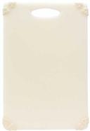 Tablecraft Polypropylene White Grippy Cutting Board with TPE Grips, 12 x 18 inch