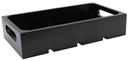 Tablecraft Black Rubberwood Third Size Gastronorm Display Crate, 12.75 x 6.875 x 2.75 inch