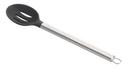 Tablecraft Slotted Silicone Spoon with Stainless Steel Handle, 13 inch