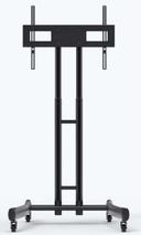 Luxor Black Adjustable Height Rolling TV Stand, 31.4 x 28.1 x 48.4 to 68 inch Height
