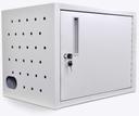Luxor Gray 12 Tablet Wall / Desk Charging Box, 19 x 13 x 14 inch Height
