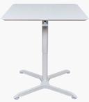 Luxor Pneumatic Height Adjustable Square Cafe Table, 36 x 25.2 - 40 inch Height