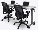 Luxor Adjustable Flip-Top Table with Crank Handle, 71 x 23.6 x 30 to 45.25 inch Height
