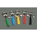 Winco Stainless Steel Blue Ice Cream Disher with Plastic Handle, 3 3/4 Ounce.