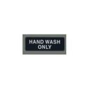 Winco Black Hand Wash Only Information Sign with Symbol, 3 x 9 inch.