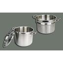 Winco Stainless Steel Perforated Steamer/Pasta Cooker with Cover, 20 Quart -- 1 set.