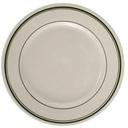Yanco Green Band Ceramic American White Round Plate, 9 3/4 inch Diameter -- 24 per case.