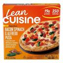 Signature Bacon Spinach and Alfredo Pizza