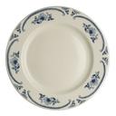 American Rose Blue China 10 5/8 inch Rolled Edge Plate, 12 count