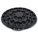 12.5 inch Round Black PET 24 Compartment Egg Tray Base