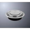 Round Black Base with Clear Lid Takeout Container