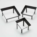 American Metalcraft Black Iron Twilight Angled 3 Piece Riser Set -- 1 set