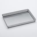 American Metalcraft Stainless Steel Rectangle Platter, 10 x 7 x 1 inch Top