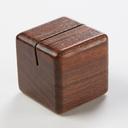 American Metalcraft Walnut Square Wood Card Holder, 1 1/8 x 1 1/8 x 1 1/8 inch