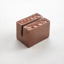 American Metalcraft Aluminum Rectangular Hammered Copper Card Holder, 1 x 1 1/4 x 1 inch