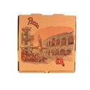 KITCH 24/7 12 x 12 x 2 Inch Brown Stock Print Design Corrugated Pizza Box -- 50 per case