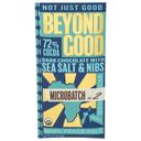 Organic 72 Percent Cocoa Dark Chocolate with Sea Salt and Nibs Microbatch Bar