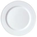 Simplicity White Alumina Vitrified 10 inch Slimline Plate, 24 count