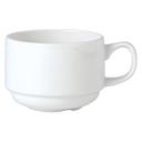 Simplicity White Alumina Vitrified 10 Ounce Slimline Stacking Cup, 36 count