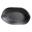 Marisol Black 9.875 inch Melamine Oval Platter, 12 count