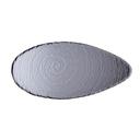 Scape 12.125 x 5.875 inch Smoked Glass Oval Platter, 6 count