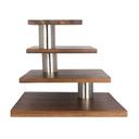 Acacia Wood 4 Level Signature Stand, 28.5 x 21.75 x 9 inch