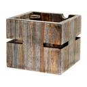 Fusion Buffet Ash Grey Teak Wood Riser, 6.0 x 6.0 x 6.0 inch