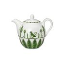 Sultans Garden Green Bone China 16 Ounce Tea for One Teapot, 6 count