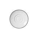 Bead Band Black Alumina Vitrified 6 inch Saucer, 12 count