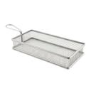Stainless Steel 13 3/8 inch Rectangle Large Serving Basket, 6 count