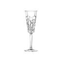 Etna 6.5 Ounce Crystalline Champagne Flute Glass, 12 count