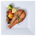 Solid Squares Polystyrene 9.5 inch White Square Dinner Plate