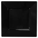 Solid Squares Polystyrene 10.75 inch Black Square Dinner Plate