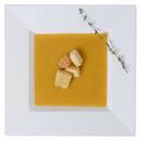 Solid Squares 12 Ounce Polystyrene White Square Soup and Dessert Bowl
