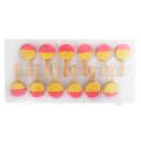 Pink Chocolate and Lemon Macaron Pops with Rainbow Topping