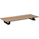 Alto Wide Rectangle Natural Wood HPL Riser with 3 inch Black Legs
